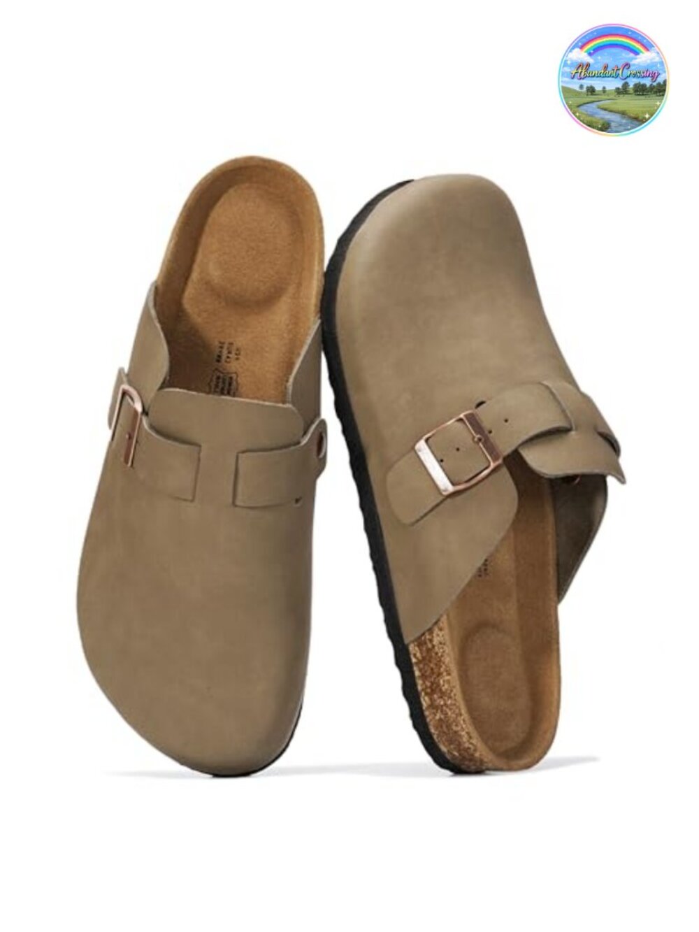 Men's Full Grain Leather Mule Clogs Memory Foam Non-Slip Slip-On